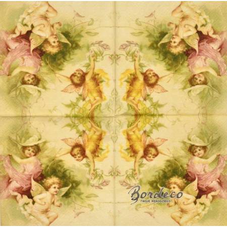 Serwetka do decoupage elfy trzy 33x33cm firmy SAGEN